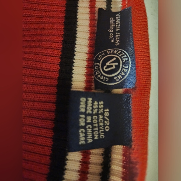 Venezia Jeans Stripped Knit Tank Top - Picture 4 of 5